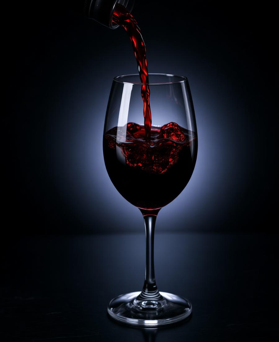 Calice di vino rosso